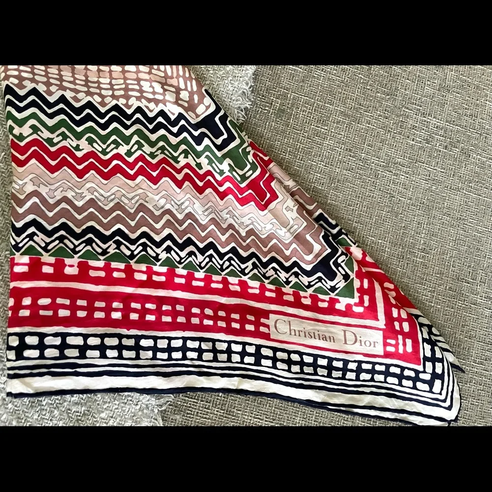 Vintage Christian Dior silk scarf - Picture 4 of 4